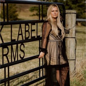 Sheer Panel gothic dress